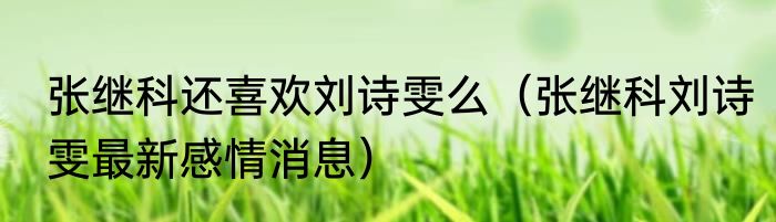 张继科还喜欢刘诗雯么（张继科刘诗雯最新感情消息）