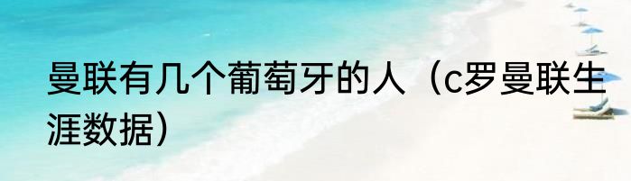 曼联有几个葡萄牙的人（c罗曼联生涯数据）