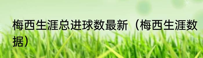 梅西生涯总进球数最新（梅西生涯数据）