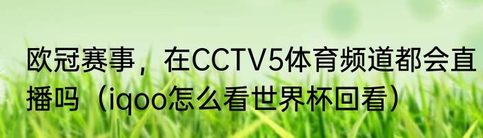 欧冠赛事，在CCTV5体育频道都会直播吗（iqoo怎么看世界杯回看）