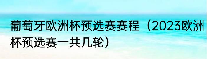 葡萄牙欧洲杯预选赛赛程（2023欧洲杯预选赛一共几轮）