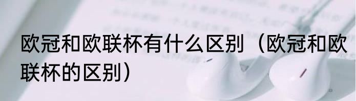 欧冠和欧联杯有什么区别（欧冠和欧联杯的区别）