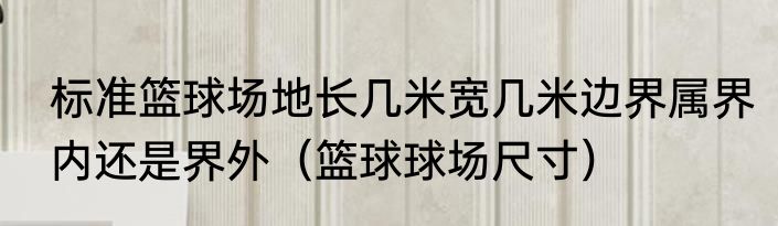 标准篮球场地长几米宽几米边界属界内还是界外（篮球球场尺寸）