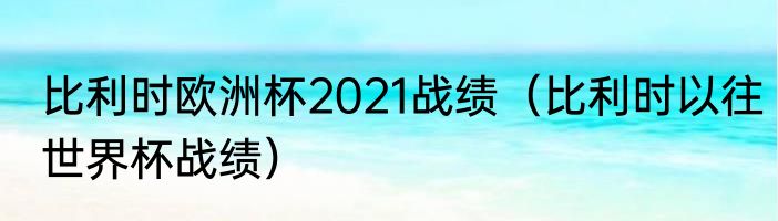 比利时欧洲杯2021战绩（比利时以往世界杯战绩）