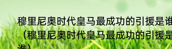 穆里尼奥时代皇马最成功的引援是谁（穆里尼奥时代皇马最成功的引援是谁）
