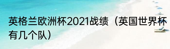 英格兰欧洲杯2021战绩（英国世界杯有几个队）
