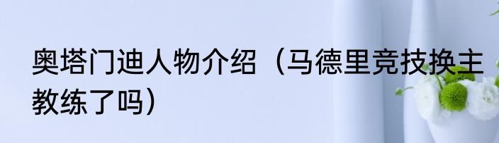 奥塔门迪人物介绍（马德里竞技换主教练了吗）