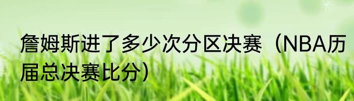 詹姆斯进了多少次分区决赛（NBA历届总决赛比分）