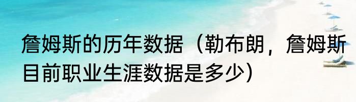 詹姆斯的历年数据（勒布朗，詹姆斯目前职业生涯数据是多少）