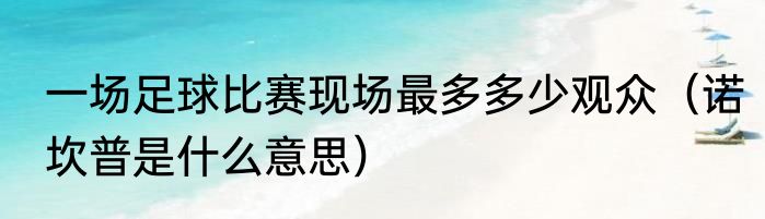 一场足球比赛现场最多多少观众（诺坎普是什么意思）