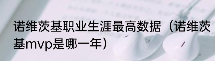 诺维茨基职业生涯最高数据（诺维茨基mvp是哪一年）