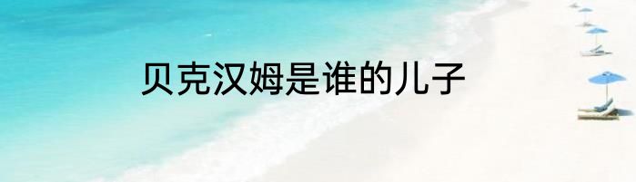 贝克汉姆是谁的儿子