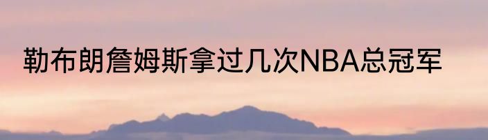 勒布朗詹姆斯拿过几次NBA总冠军