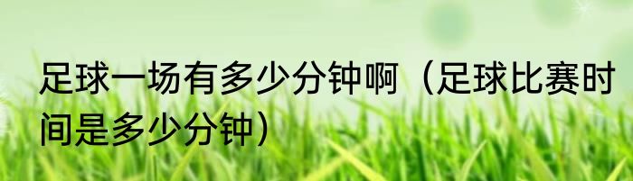 足球一场有多少分钟啊（足球比赛时间是多少分钟）