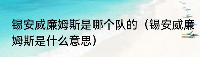 锡安威廉姆斯是哪个队的（锡安威廉姆斯是什么意思）