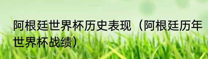 阿根廷世界杯历史表现（阿根廷历年世界杯战绩）