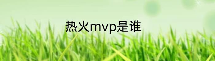 热火mvp是谁
