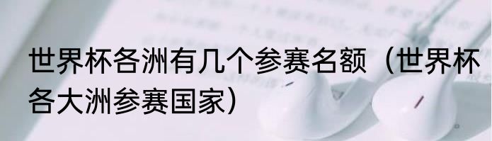 世界杯各洲有几个参赛名额（世界杯各大洲参赛国家）