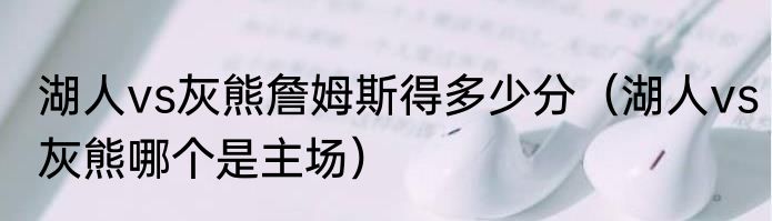 湖人vs灰熊詹姆斯得多少分（湖人vs灰熊哪个是主场）