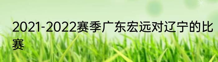 2021-2022赛季广东宏远对辽宁的比赛