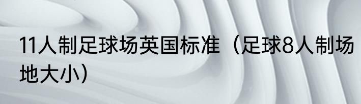 11人制足球场英国标准（足球8人制场地大小）