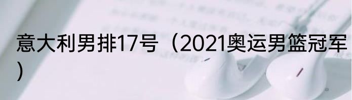 意大利男排17号（2021奥运男篮冠军）