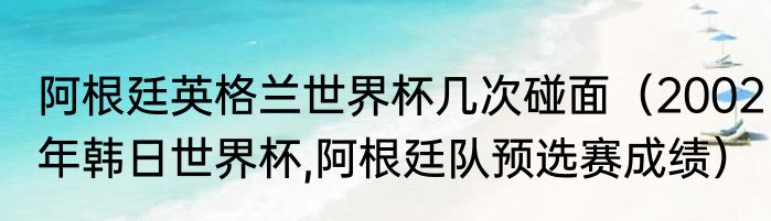 阿根廷英格兰世界杯几次碰面（2002年韩日世界杯,阿根廷队预选赛成绩）
