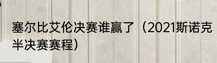 塞尔比艾伦决赛谁赢了（2021斯诺克半决赛赛程）