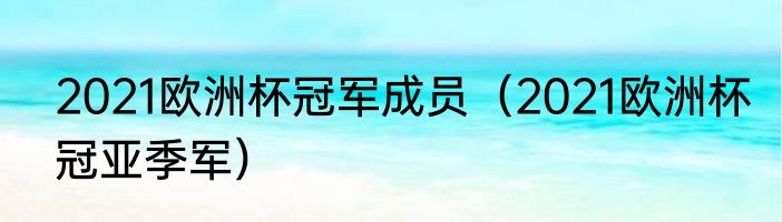 2021欧洲杯冠军成员（2021欧洲杯冠亚季军）