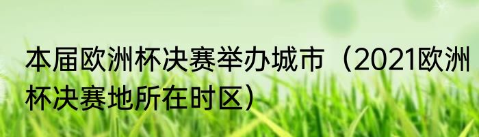 本届欧洲杯决赛举办城市（2021欧洲杯决赛地所在时区）