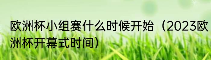 欧洲杯小组赛什么时候开始（2023欧洲杯开幕式时间）