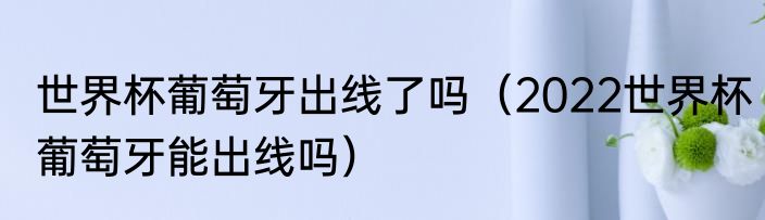 世界杯葡萄牙出线了吗（2022世界杯葡萄牙能出线吗）