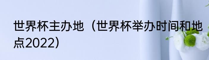 世界杯主办地（世界杯举办时间和地点2022）