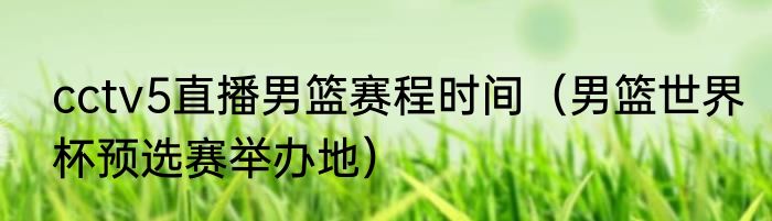 cctv5直播男篮赛程时间（男篮世界杯预选赛举办地）