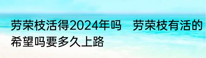 劳荣枝活得2024年吗   劳荣枝有活的希望吗要多久上路