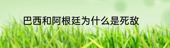 巴西和阿根廷为什么是死敌