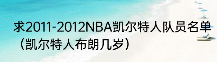 求2011-2012NBA凯尔特人队员名单（凯尔特人布朗几岁）