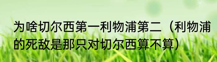 为啥切尔西第一利物浦第二（利物浦的死敌是那只对切尔西算不算）