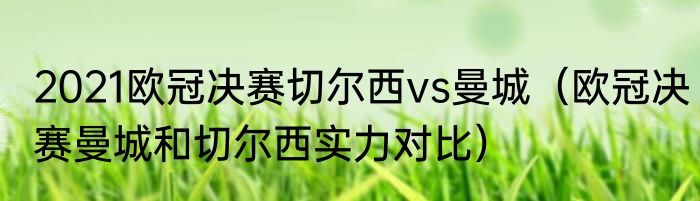 2021欧冠决赛切尔西vs曼城（欧冠决赛曼城和切尔西实力对比）