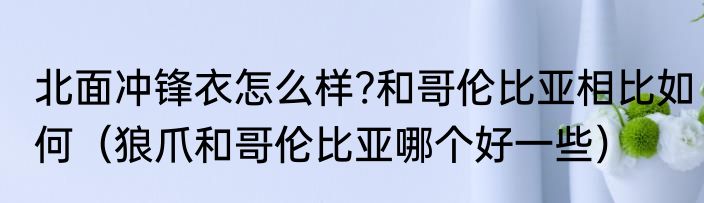 北面冲锋衣怎么样?和哥伦比亚相比如何（狼爪和哥伦比亚哪个好一些）