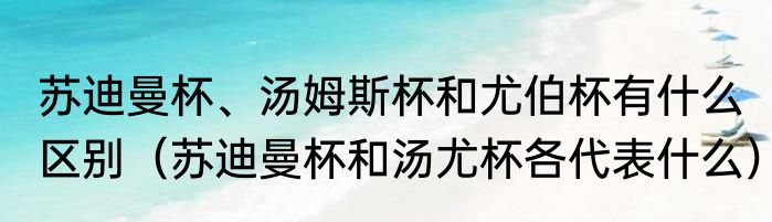 苏迪曼杯、汤姆斯杯和尤伯杯有什么区别（苏迪曼杯和汤尤杯各代表什么）