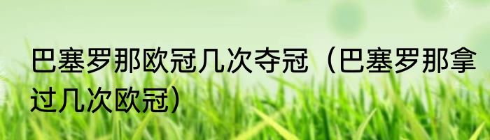 巴塞罗那欧冠几次夺冠（巴塞罗那拿过几次欧冠）