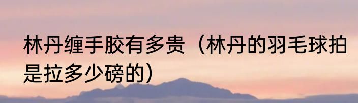 林丹缠手胶有多贵（林丹的羽毛球拍是拉多少磅的）