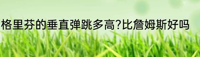 格里芬的垂直弹跳多高?比詹姆斯好吗