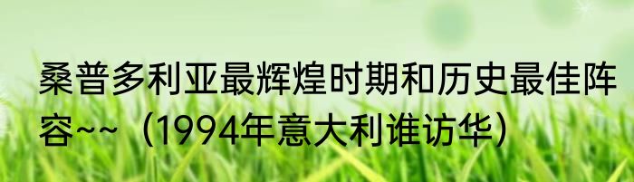 桑普多利亚最辉煌时期和历史最佳阵容~~（1994年意大利谁访华）