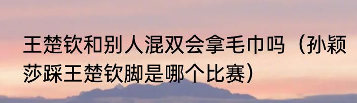 王楚钦和别人混双会拿毛巾吗（孙颖莎踩王楚钦脚是哪个比赛）