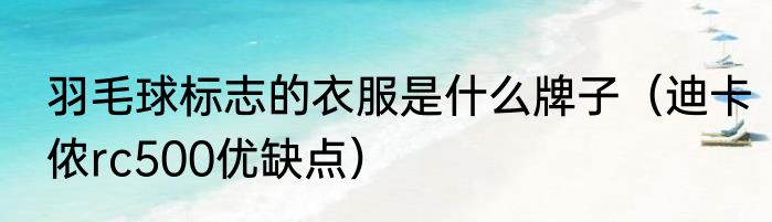 羽毛球标志的衣服是什么牌子（迪卡侬rc500优缺点）