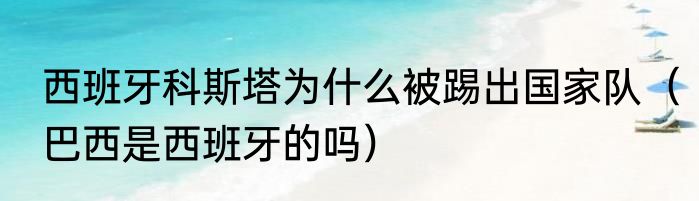 西班牙科斯塔为什么被踢出国家队（巴西是西班牙的吗）