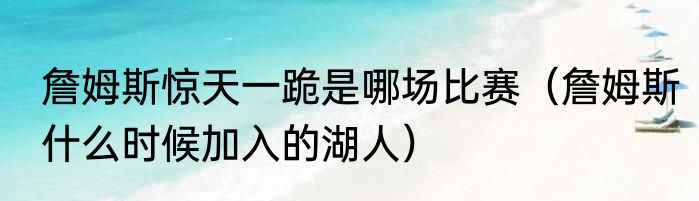 詹姆斯惊天一跪是哪场比赛（詹姆斯什么时候加入的湖人）