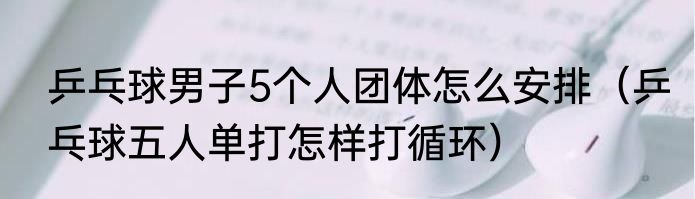 乒乓球男子5个人团体怎么安排（乒乓球五人单打怎样打循环）